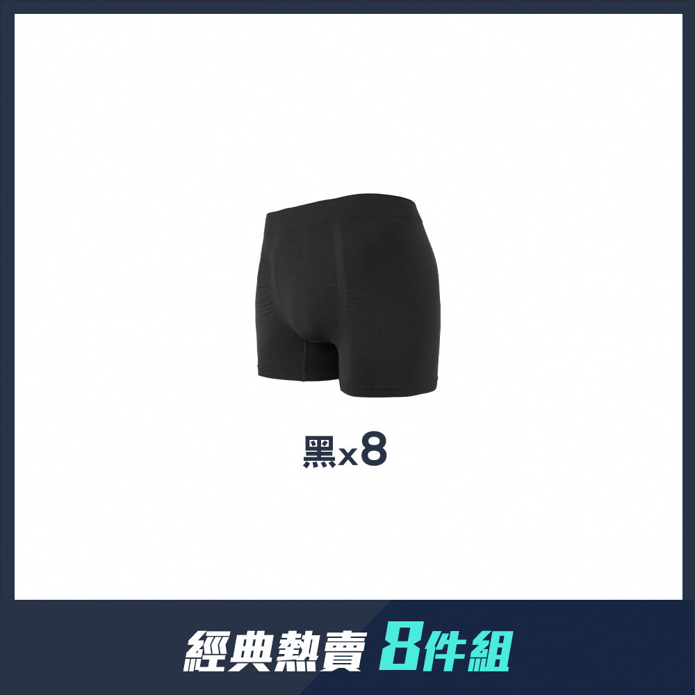 【八件組團購】無縫抗菌3D薄款平口男內褲