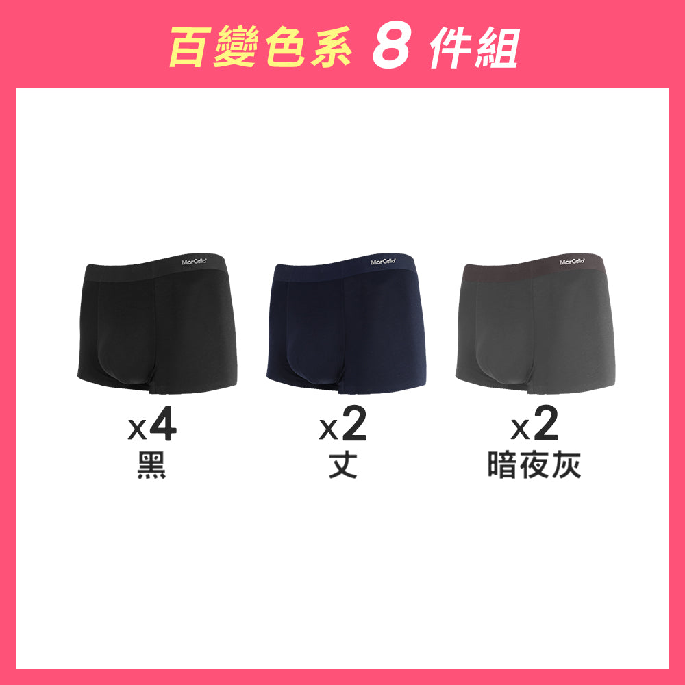 【8件組-週年慶限定】莫代爾無痕抗菌平口男內褲