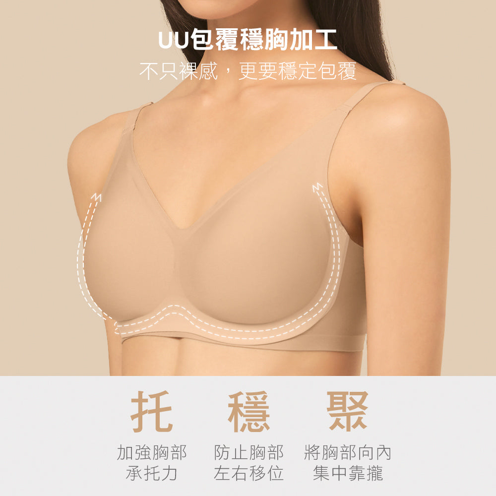 【裸感美型】舒適無痕無鋼圈包覆內衣