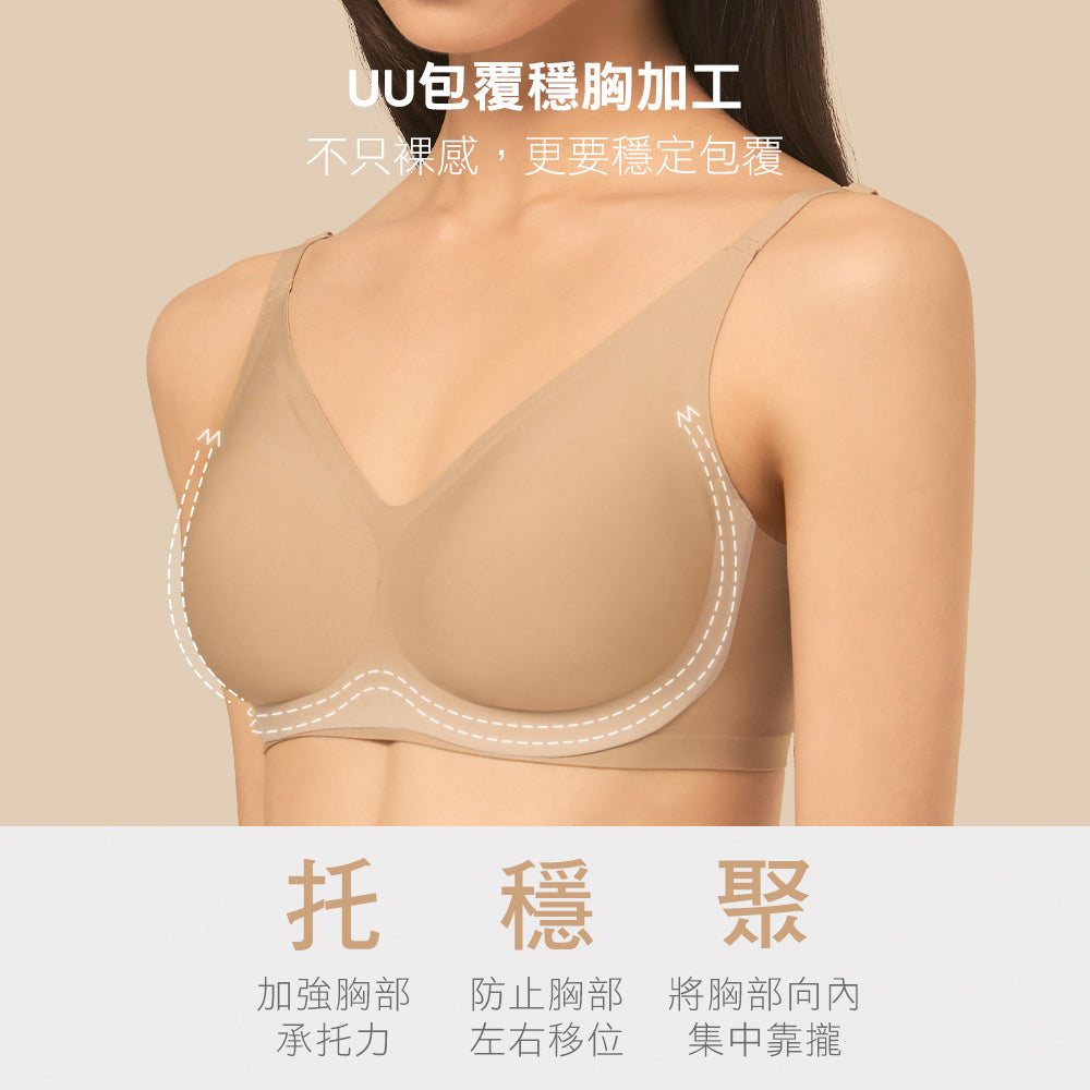 【裸感美型】舒適無痕無鋼圈包覆內衣